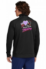 Black Men's Sport Stretch Full-Zip Jacket with NASBOCES  Phlebotomy Logo